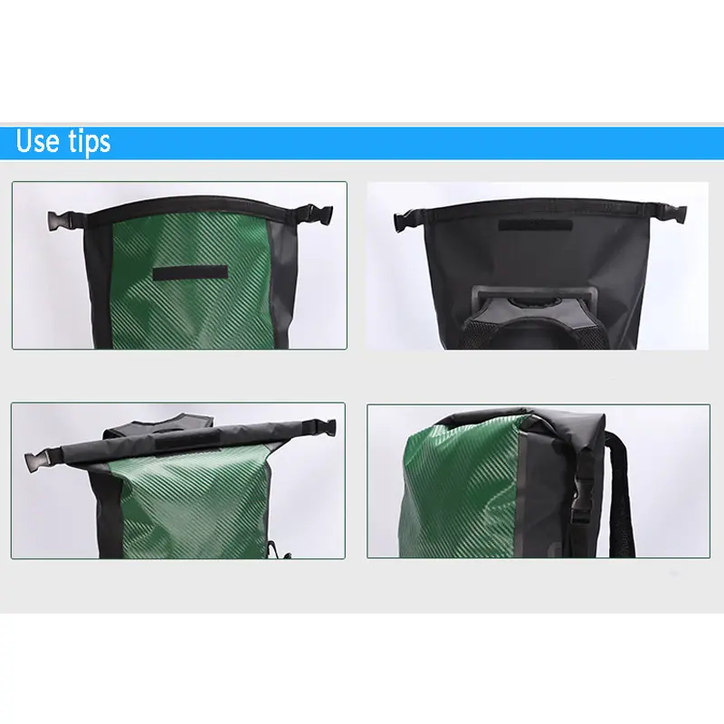 25L 30L Carbon Fibre Waterproof Dry Bag Swimming Backpack Rucksack Pack Water Floating Sack For Kayaking Rafting Boat Trekking