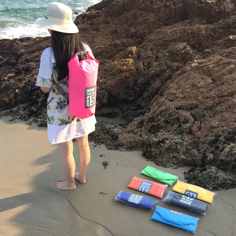 Dry Bag Waterproof Floating Backpack 5L/10L/15L/20L/30L Roll Top Dry Storage Bag for Kayaking Boating Surfing Rafting Fishing