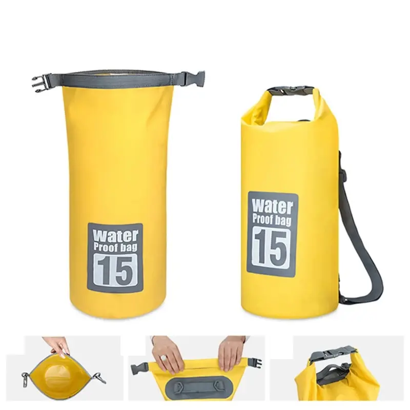 Dry Bag Waterproof Floating Backpack 5L/10L/15L/20L/30L Roll Top Dry Storage Bag for Kayaking Boating Surfing Rafting Fishing