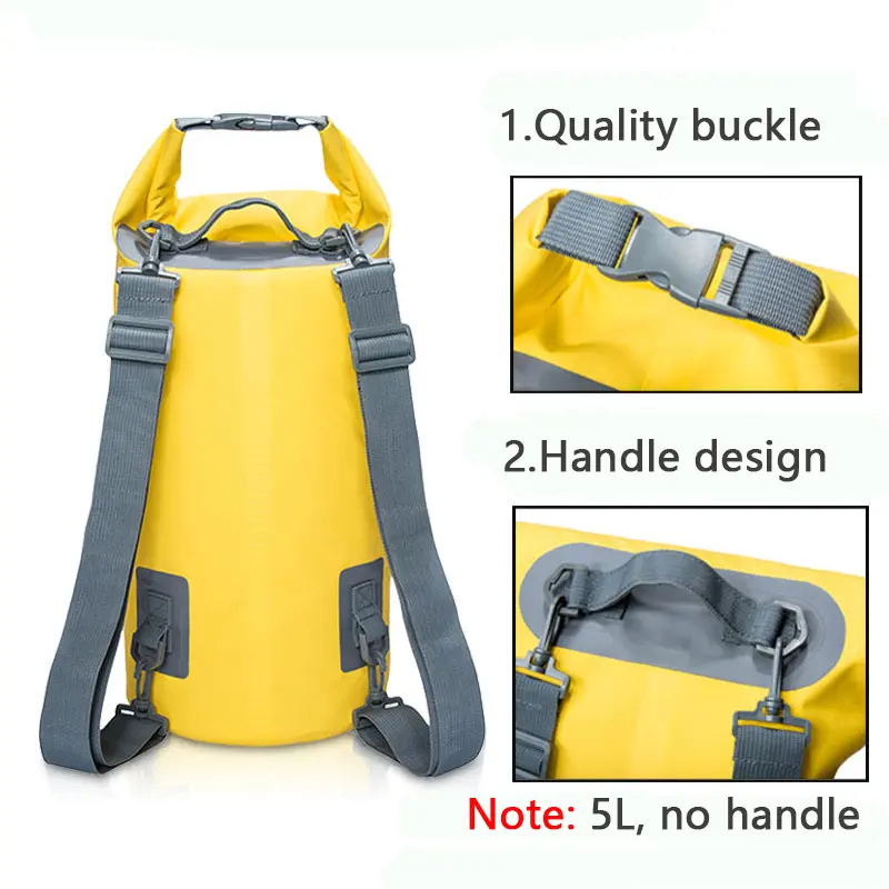 Dry Bag Waterproof Floating Backpack 5L/10L/15L/20L/30L Roll Top Dry Storage Bag for Kayaking Boating Surfing Rafting Fishing