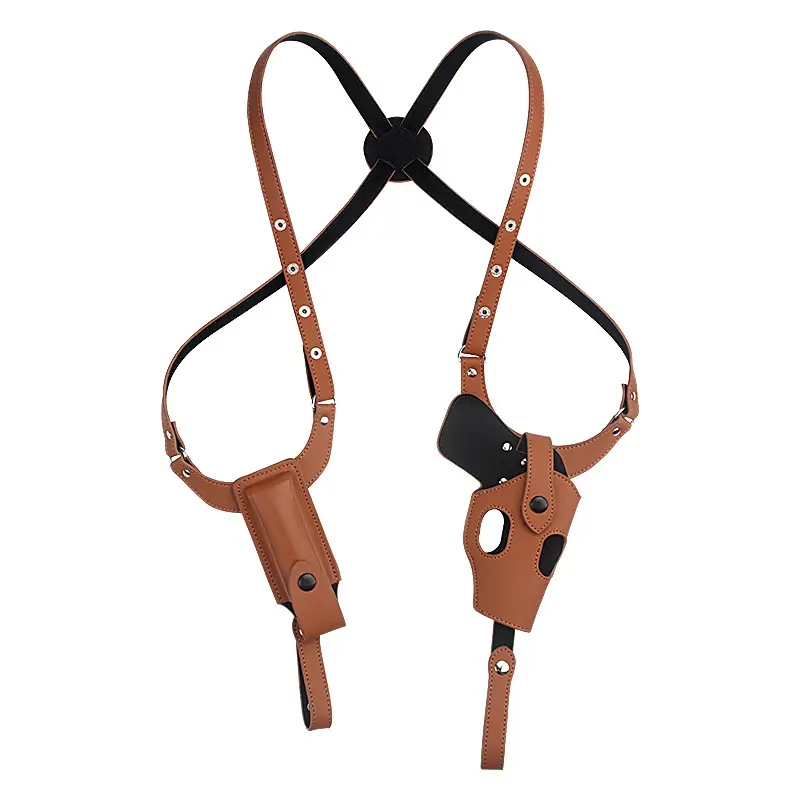 Tactical Concealed Gun Holster Leather Underarm Hidden Shoulder Holster Right Hand Pistol Glock 17 19 Hunting Gun Bag