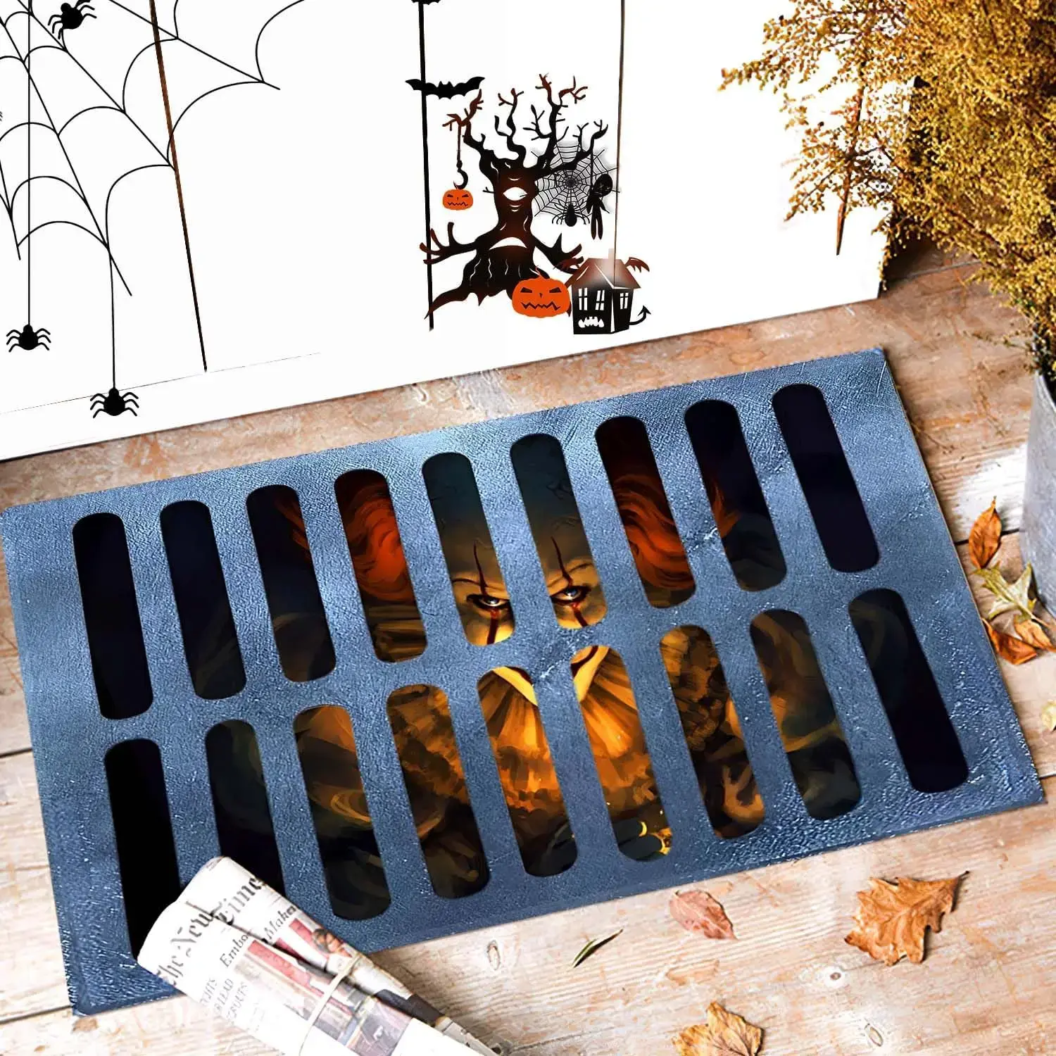 Halloween 3D Clown Trap Horror Bathroom Mat Halloween Rugs Illusion Entrance Doormat Carpets Room Mats Design Carpet Rug Mats