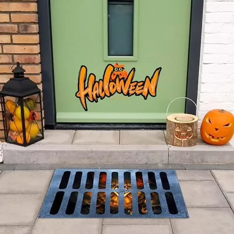 Halloween 3D Clown Trap Horror Bathroom Mat Halloween Rugs Illusion Entrance Doormat Carpets Room Mats Design Carpet Rug Mats
