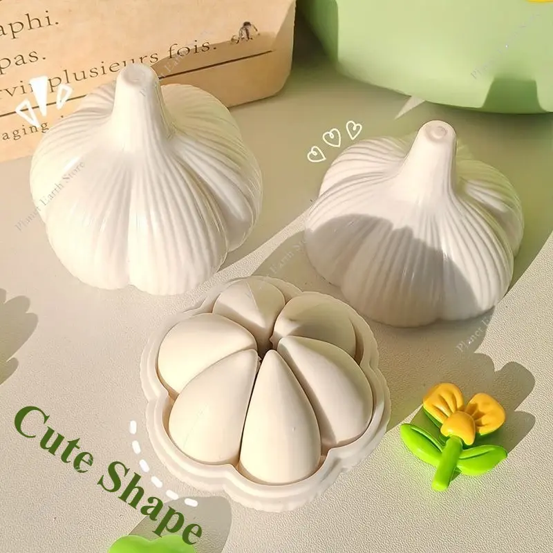 6Pcs/Box Kawaii Lovely Garlic Rubber Eraser Garlic Theme Humorous Unique Eraser Working Supplies Scholar Stationery Gifts