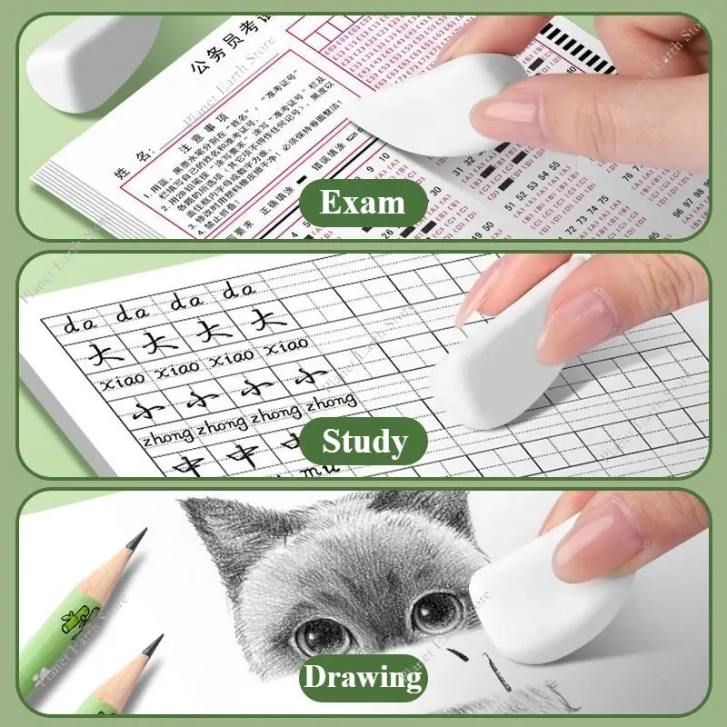 6Pcs/Box Kawaii Lovely Garlic Rubber Eraser Garlic Theme Humorous Unique Eraser Working Supplies Scholar Stationery Gifts