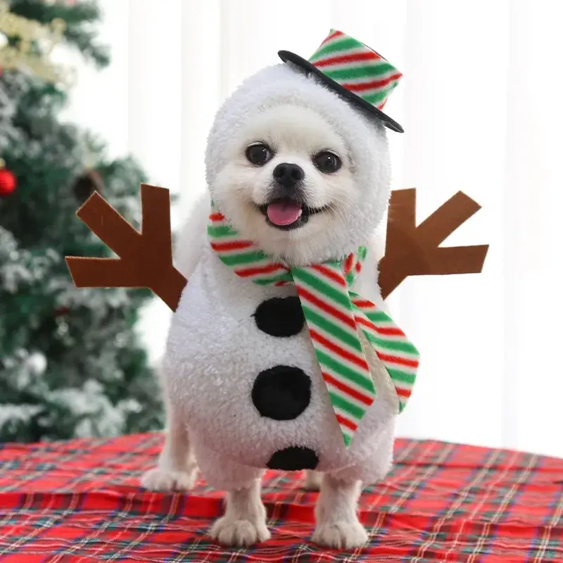Dog Clothes Funny Cosplay Halloween Costume Puppy Kitty Cowboy Clothing Santa Claus Snowman Creative Pet Novelty Party Clothes