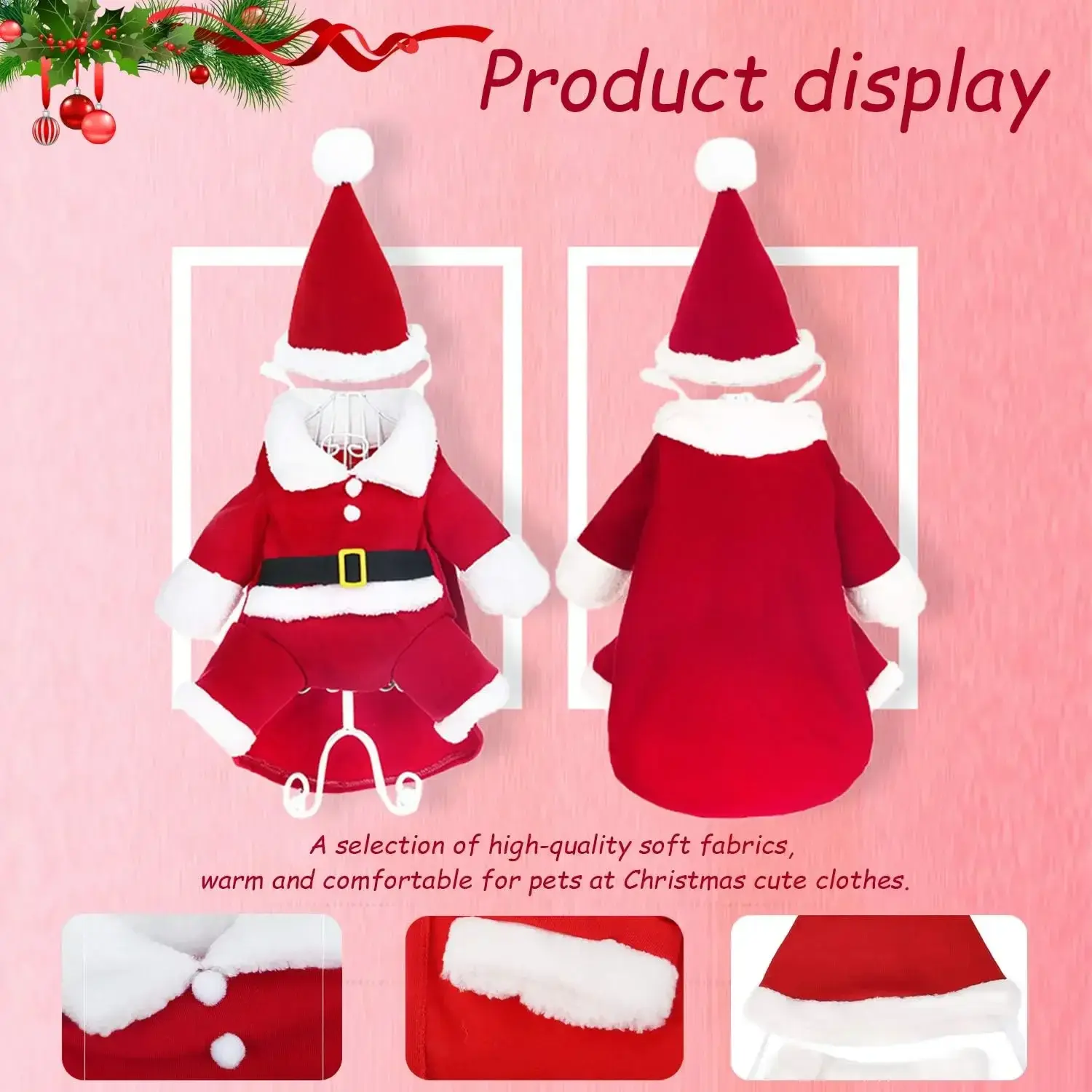 Christmas Dog Clothes New Year Pets Dogs Clothing for Small Medium Dogs Costume Yorkshire Pet Shirt Warm Dog Cat Costume Coat