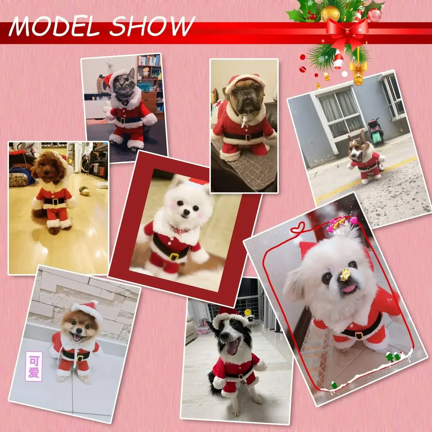 Christmas Dog Clothes New Year Pets Dogs Clothing for Small Medium Dogs Costume Yorkshire Pet Shirt Warm Dog Cat Costume Coat