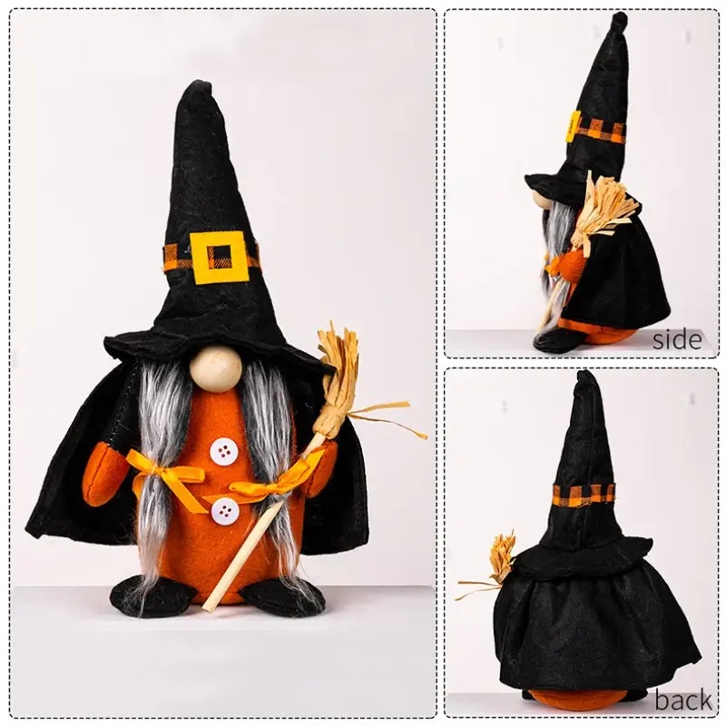 Halloween Gnomes Plush Elf Decoration Halloween Table Ornament Gnome Doll Haunted House Plush Halloween Decorations Favor