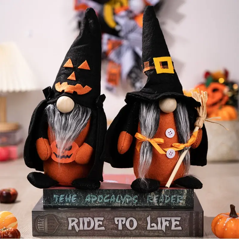Halloween Gnomes Plush Elf Decoration Halloween Table Ornament Gnome Doll Haunted House Plush Halloween Decorations Favor
