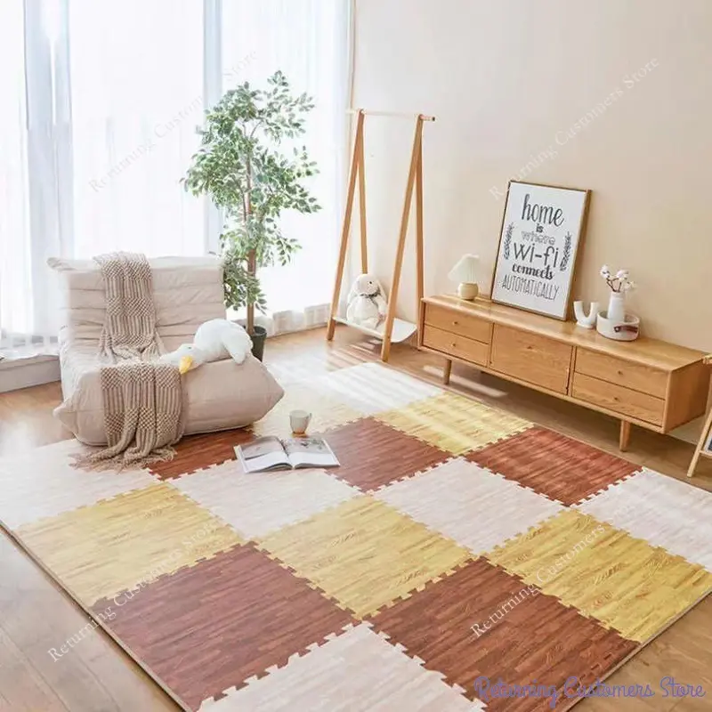Puzzle Mat Foam Play Mats Rug 6/12PCS 30x30cm Baby Game Mat Wood Grain Floor Mat Kids Carpet Play Mat Baby Activity Puzzle Mat