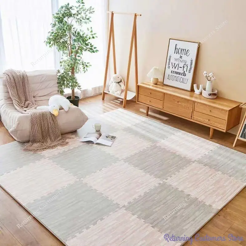 Puzzle Mat Foam Play Mats Rug 6/12PCS 30x30cm Baby Game Mat Wood Grain Floor Mat Kids Carpet Play Mat Baby Activity Puzzle Mat