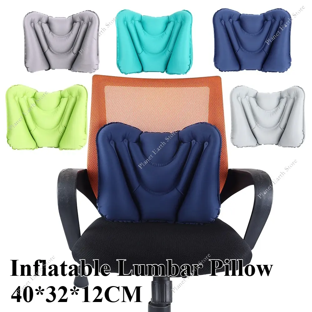 2025 1Pc Waist Cushion Office Chair Pillow Car Seat Pillow Inflatable Pillow Lumbar Pillows Car Seat Travel Support Cushion New