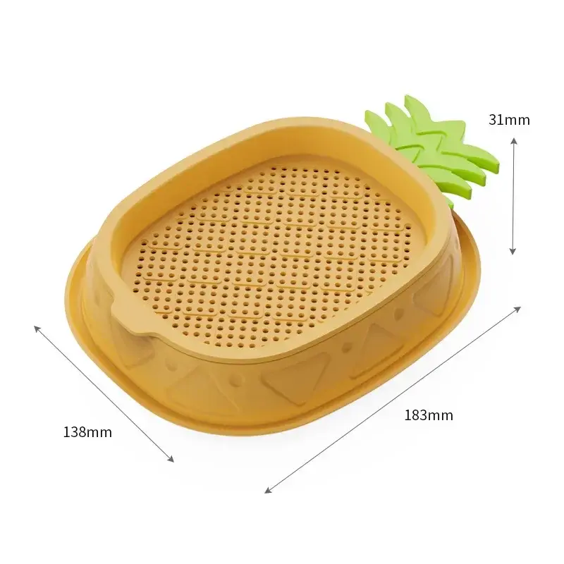 Pineapple Pet Cat Sprout Dish Growing Pot Hydroponic Plant Cat Grass Germination Digestion Starter Dish Greenhouse Grow Box