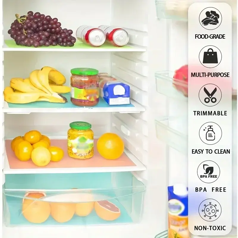Refrigerator Pad Washable Fridge Mats Liners Waterproof Fridge Pads Mat Washable Mildew Pad Anti-Oil Cabinet Drawer Placemat