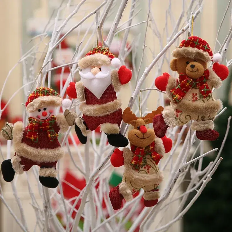 Merry Christmas Ornaments DIY Xmas Gift Santa Claus Snowman Tree Pendant Doll Hang Decoration for Home Noel Natal Decoration