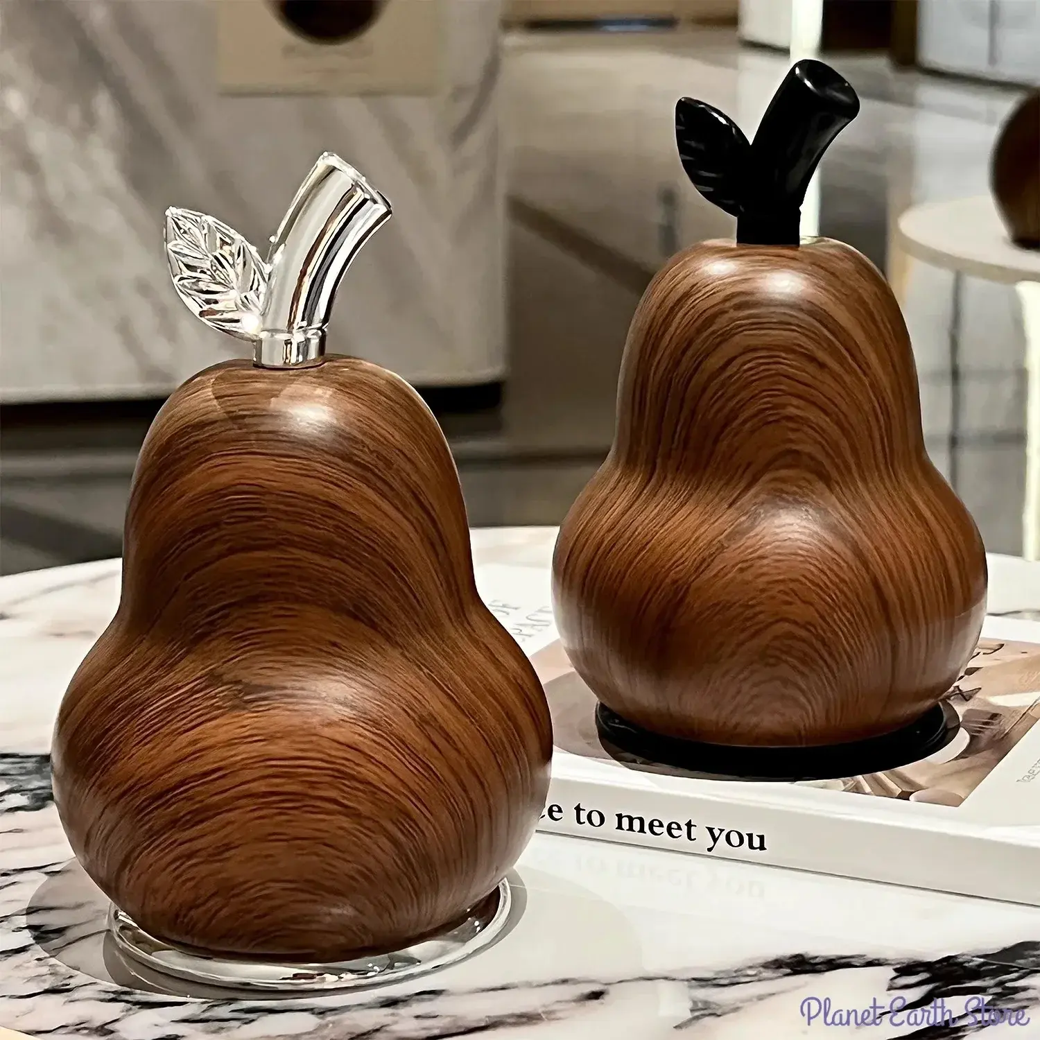 1Pc High Luxury Wood Grain Floss Toothpick Storage Case Creative Gourd-shaped Cotton Swab and Toothpick Storage Box