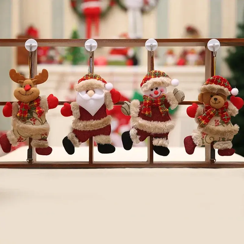 Merry Christmas Ornaments DIY Xmas Gift Santa Claus Snowman Tree Pendant Doll Hang Decoration for Home Noel Natal Decoration