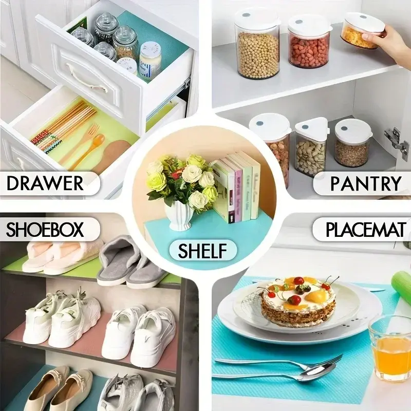 Refrigerator Pad Washable Fridge Mats Liners Waterproof Fridge Pads Mat Washable Mildew Pad Anti-Oil Cabinet Drawer Placemat