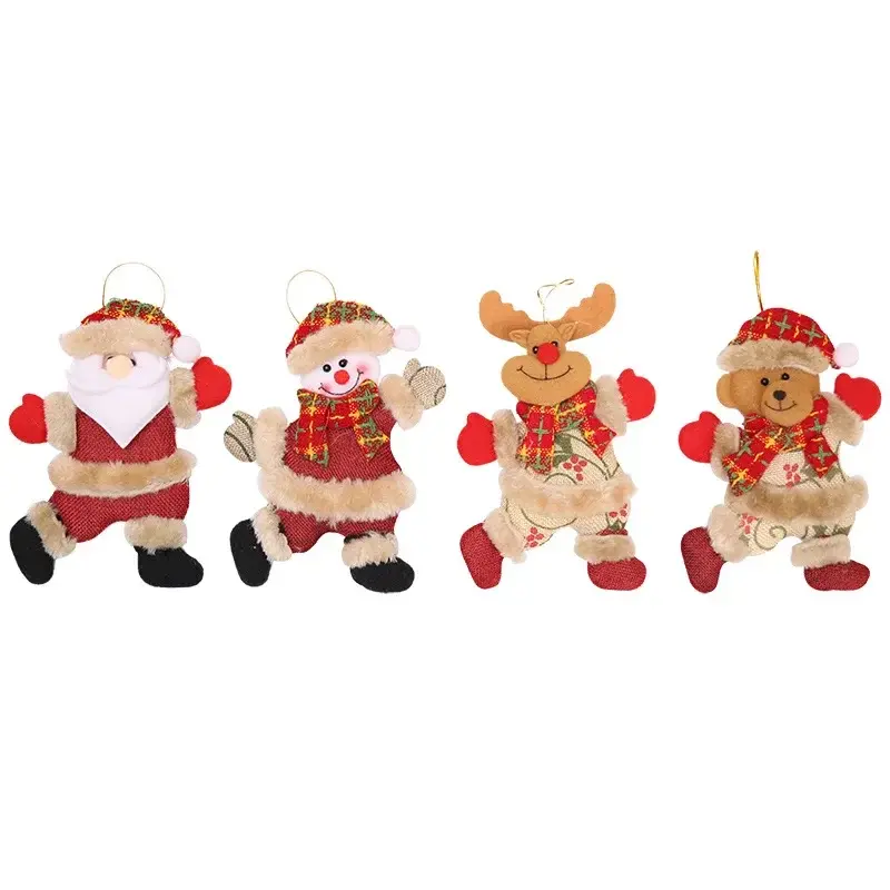 Merry Christmas Ornaments DIY Xmas Gift Santa Claus Snowman Tree Pendant Doll Hang Decoration for Home Noel Natal Decoration