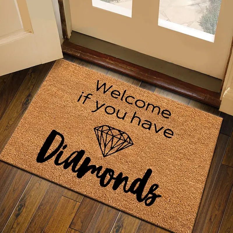 Welcome Doormat Non Slip Entry Rug for Front Door Garden Kitchen Bedroom Decor Carpet Outdoor and Indoor Uses Home Décor