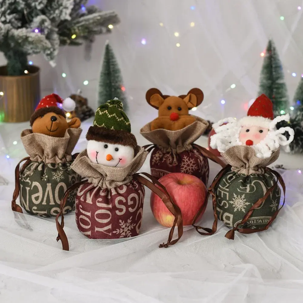 Christmas Decorations Christmas Gift Bag Christmas Candy Bag Santa Claus Snowman Christmas Fruit Bag Cristmas Cookies Pack Bag
