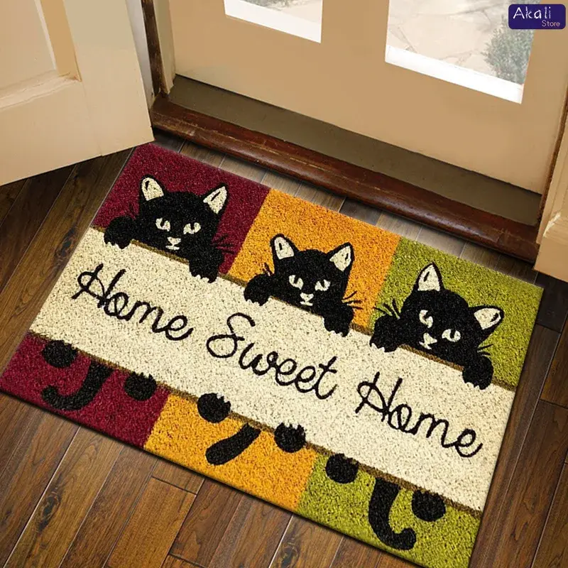 Welcome Doormat Non Slip Entry Rug for Front Door Garden Kitchen Bedroom Decor Carpet Outdoor and Indoor Uses Home Décor