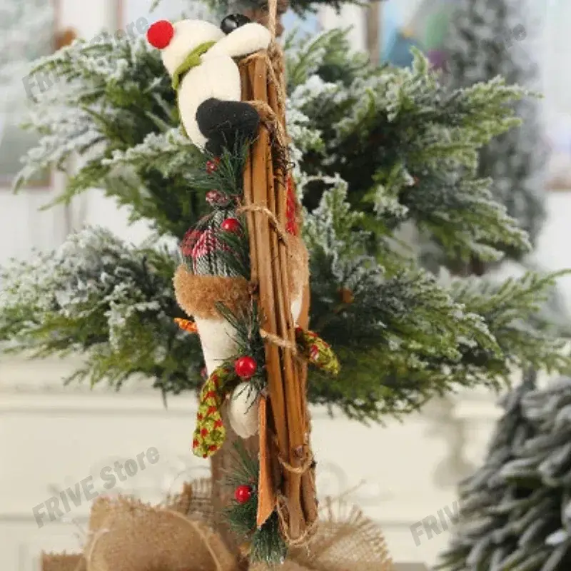 Christmas Ornaments Gift Santa Claus Snowman Tree Toy Doll Hang Decorations Wreath Ornaments Home Party Hanging Decorations