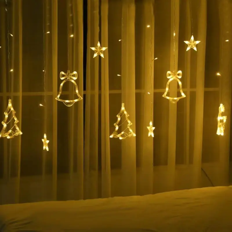 Christmas Fairy Lights String Light Home Decoration String Garland Curtain Lights Hanging Wedding Home Christmas Tree Decoration