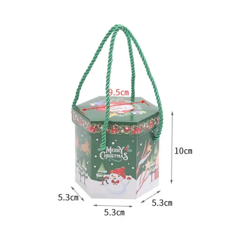 Christmas Candy Box Gift Boxes Merry Christmas Decorations 2025 Xmas New Year Party Gift Packaging Bags Kids Favors Gift Bags