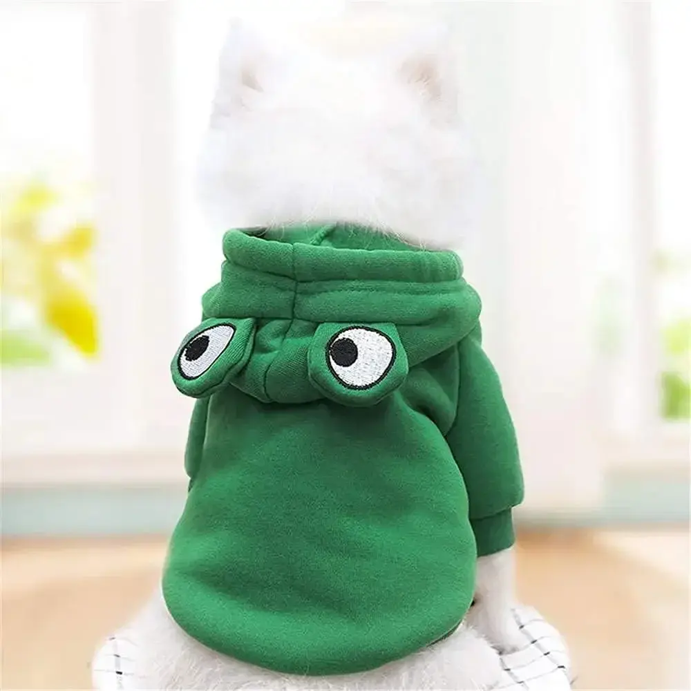 Pet Dog Clothes Dog Hoodies Autumn Winter Warm Coat Frog Shape Dog Coats Halloween Cosplay Costume Pet Clothes Dogs Hooded