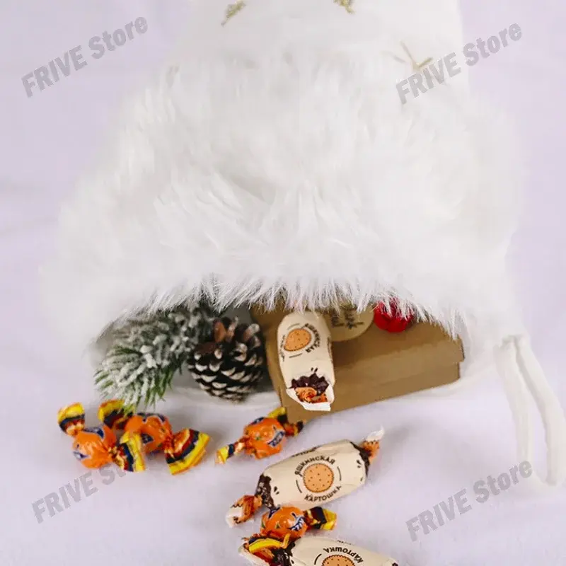 2024 Christmas Socks Embroidered Snowflake Letter Stocking Christmas Decoration For Home Xmas Tree Ornament Gift Navidad Natal