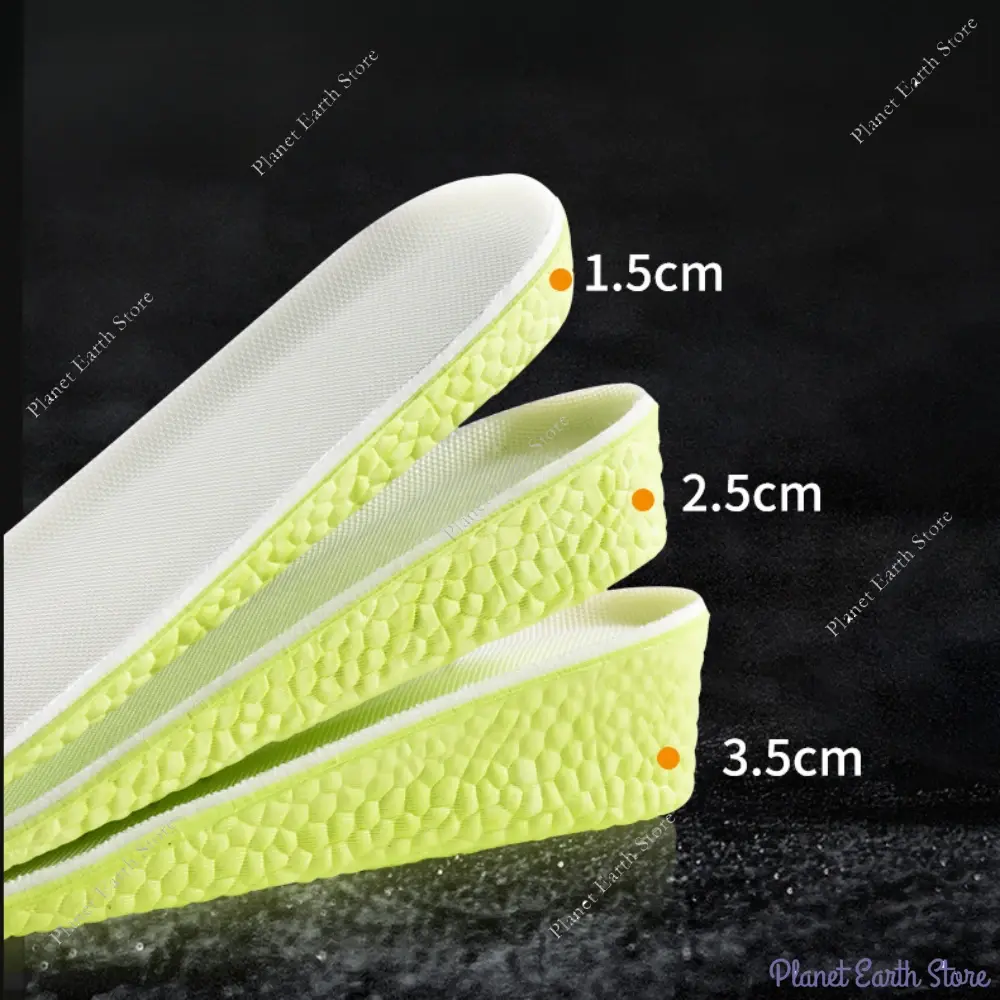 2025 Invisible Height Increase Insoles Green Memory Foam Shoes Sole Pad Summer Breathable Comfortable Unisex Feet Care Insoles