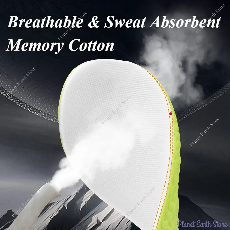 2025 Invisible Height Increase Insoles Green Memory Foam Shoes Sole Pad Summer Breathable Comfortable Unisex Feet Care Insoles