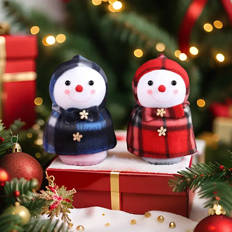 Christmas Apple Bag Christmas Handbag Plush Snowman Party Supplies Holiday Gift New Year Decoration Packaging Apple Cute Bag