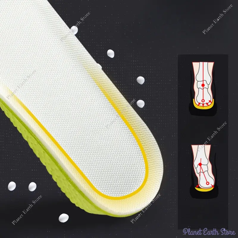 2025 Invisible Height Increase Insoles Green Memory Foam Shoes Sole Pad Summer Breathable Comfortable Unisex Feet Care Insoles