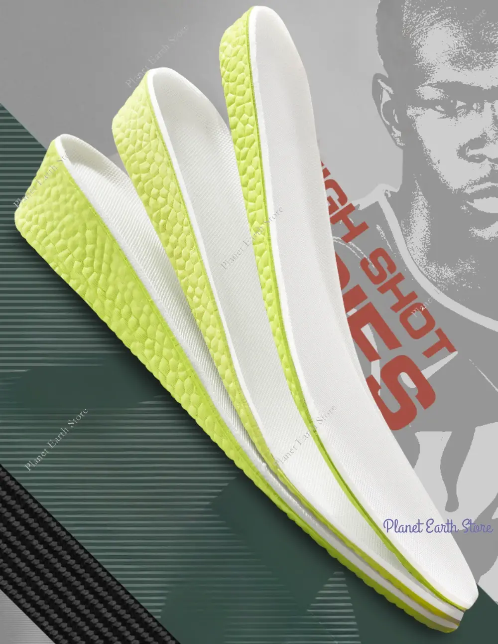 2025 Invisible Height Increase Insoles Green Memory Foam Shoes Sole Pad Summer Breathable Comfortable Unisex Feet Care Insoles