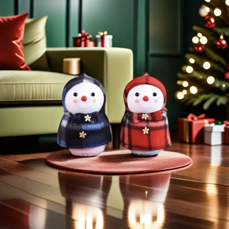 Christmas Apple Bag Christmas Handbag Plush Snowman Party Supplies Holiday Gift New Year Decoration Packaging Apple Cute Bag