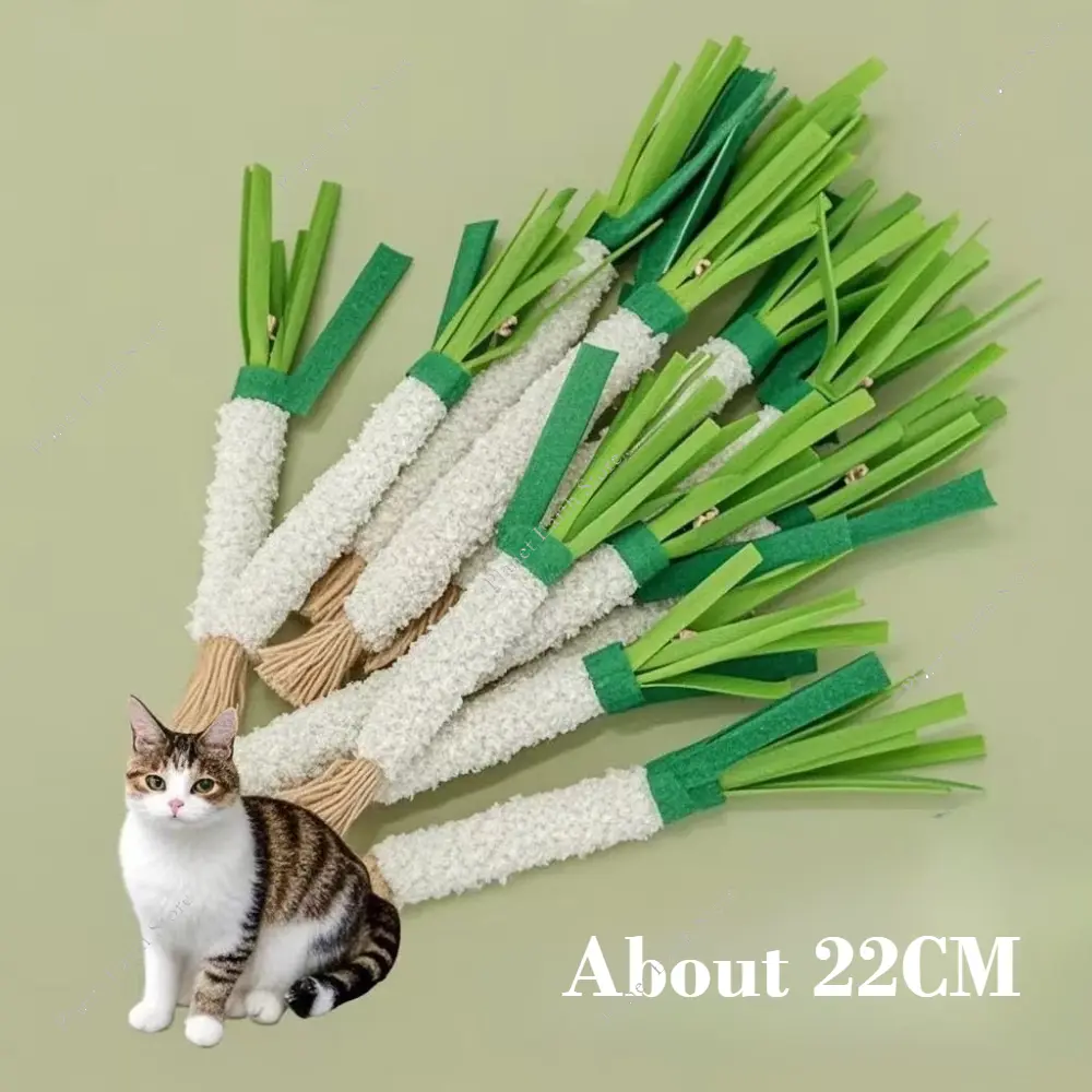 1/2Pcs Simulation Onion & Celery Cat Toys Creative Cute Shape Interactive Cleaning Teeth Kitty Toys 2025 New 22-24CM