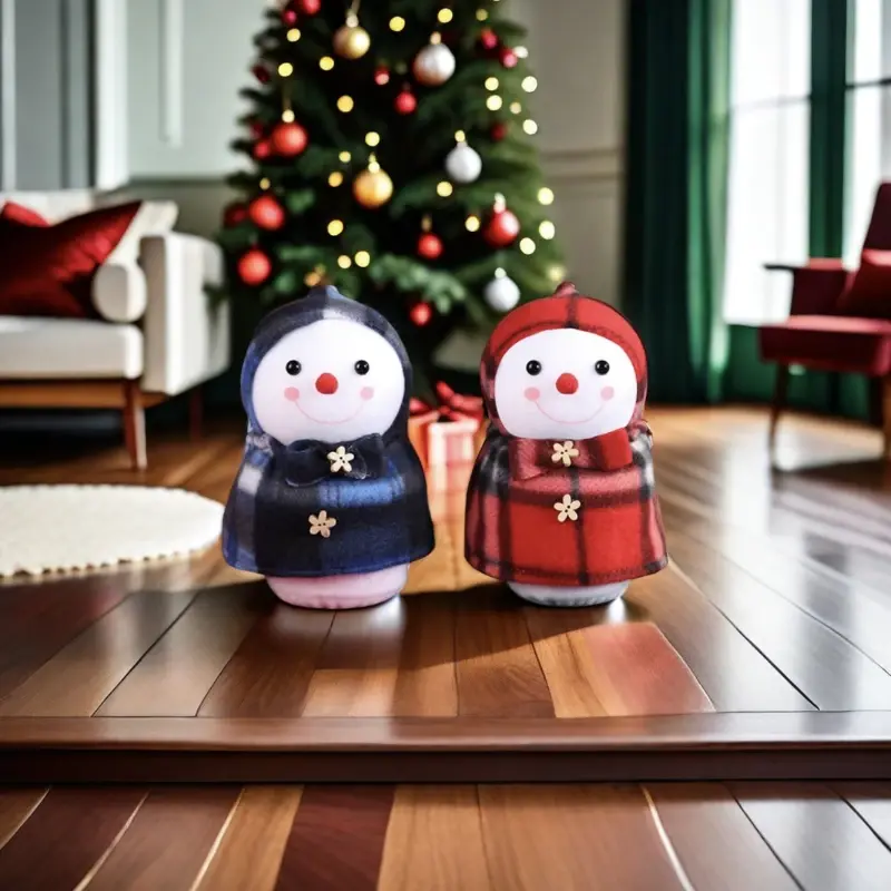 Christmas Apple Bag Christmas Handbag Plush Snowman Party Supplies Holiday Gift New Year Decoration Packaging Apple Cute Bag