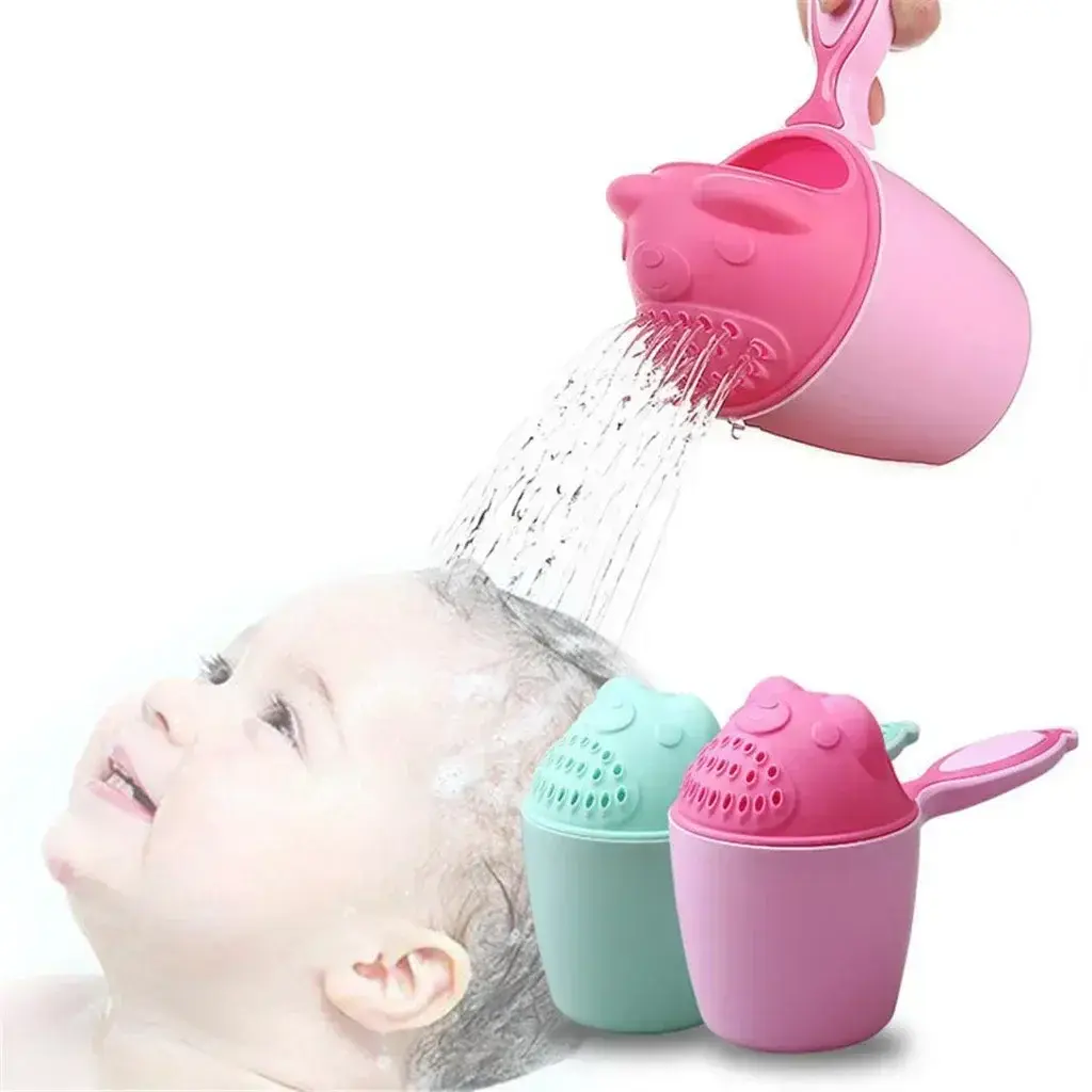 Baby Shampoo Rinse Cup Kids Bath Waterfall Rinser Children Bathing Baby Shower Spoons Child Washing Hair Cup Toddle Shampoo Cup