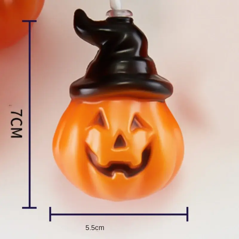 Halloween Decoration Pumpkin String Lights USB Portable DIY Hanging Funny Atmosphere Lamp Outdoor Indoor Home Supplies