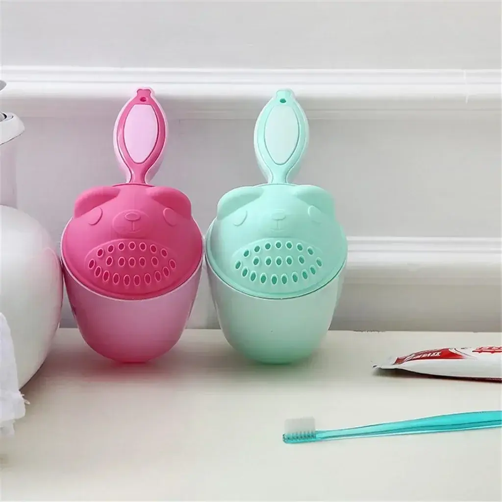 Baby Shampoo Rinse Cup Kids Bath Waterfall Rinser Children Bathing Baby Shower Spoons Child Washing Hair Cup Toddle Shampoo Cup