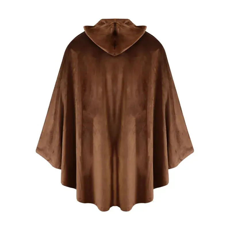 Medieval Cloak Men Retro Hooded Long Cape Coat Cos Halloween Party Gothic Cosplay Costume Halloween Holiday Photo Props