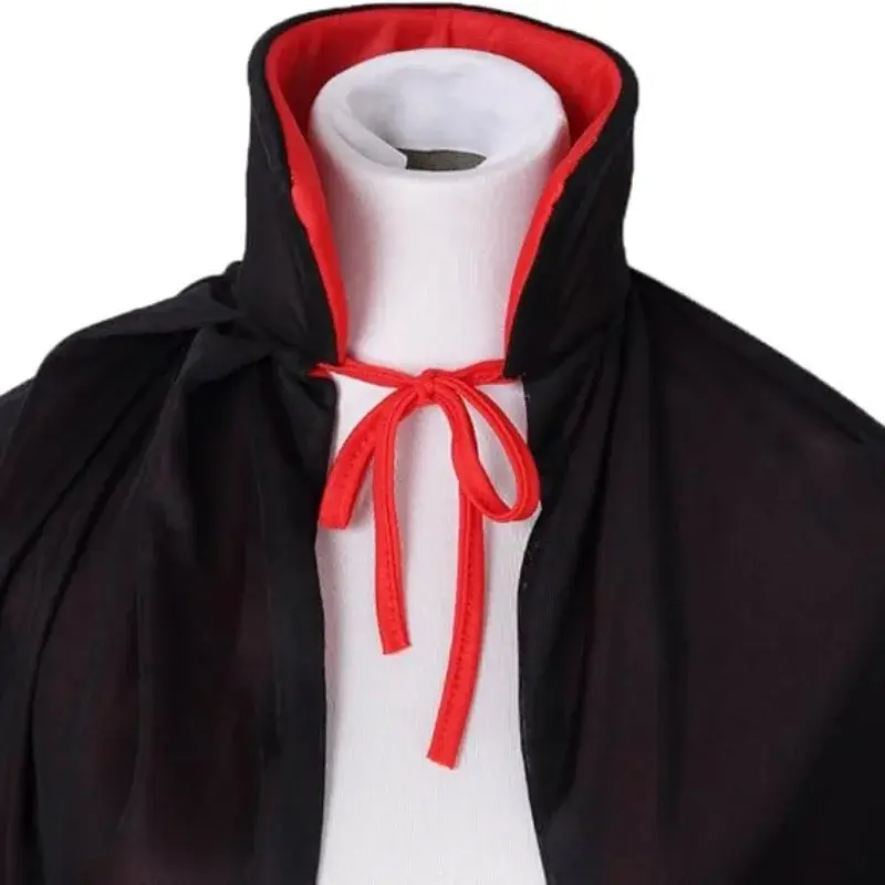 Adult Kids Halloween Vampire Cape Hooded Medieval Costume Witch Wicca Vampire Halloween Cosplay Costume Cape Men Women Kids