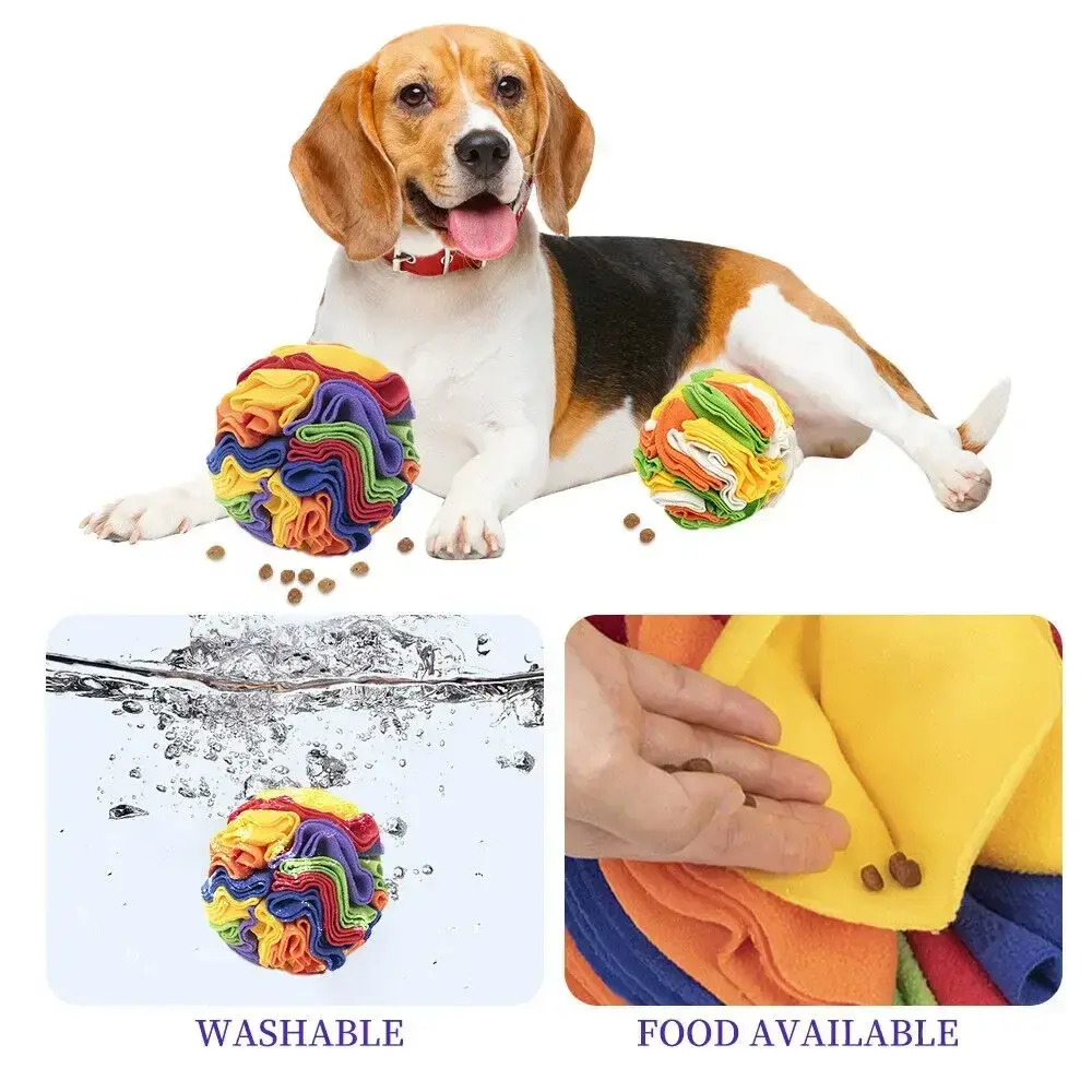 Dog Sniffing Ball Puzzle Interactive Toy Portable Pet Snuffle Ball Encourage Training Educational Pet Slow Feeder Dispense Ball