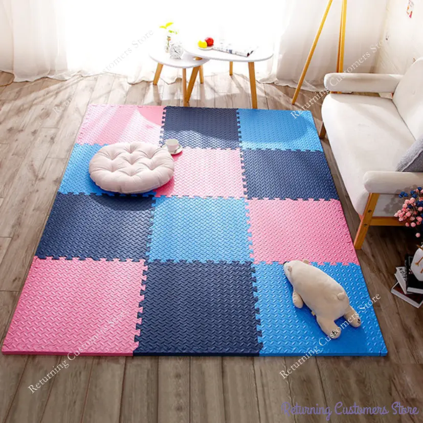 30*30cm Colorful EVA Foam Puzzle Mat for Baby Mattress Rug Children Room Activities Mat for Baby Blanket Educational Toys 12Pcs