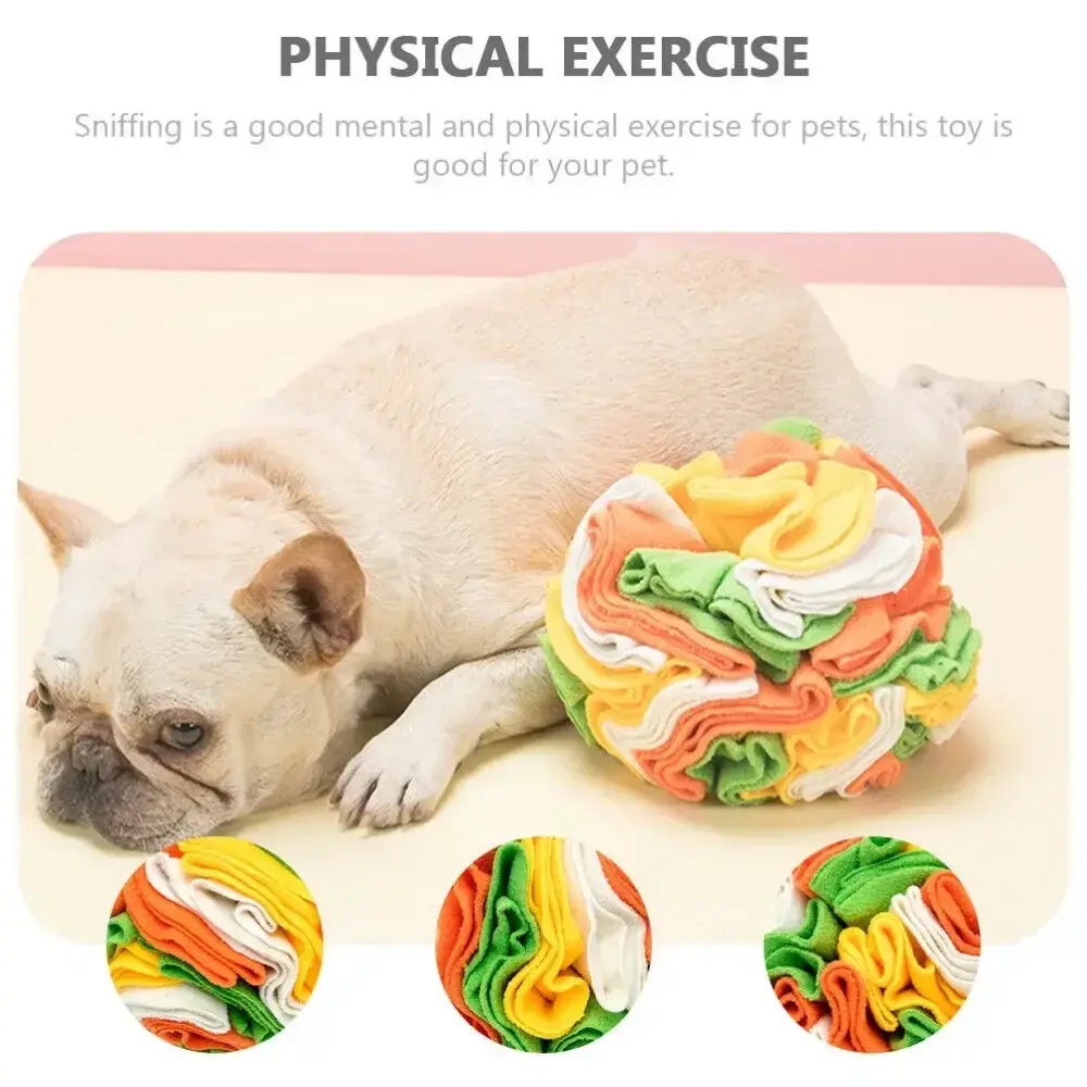 Dog Sniffing Ball Puzzle Interactive Toy Portable Pet Snuffle Ball Encourage Training Educational Pet Slow Feeder Dispense Ball