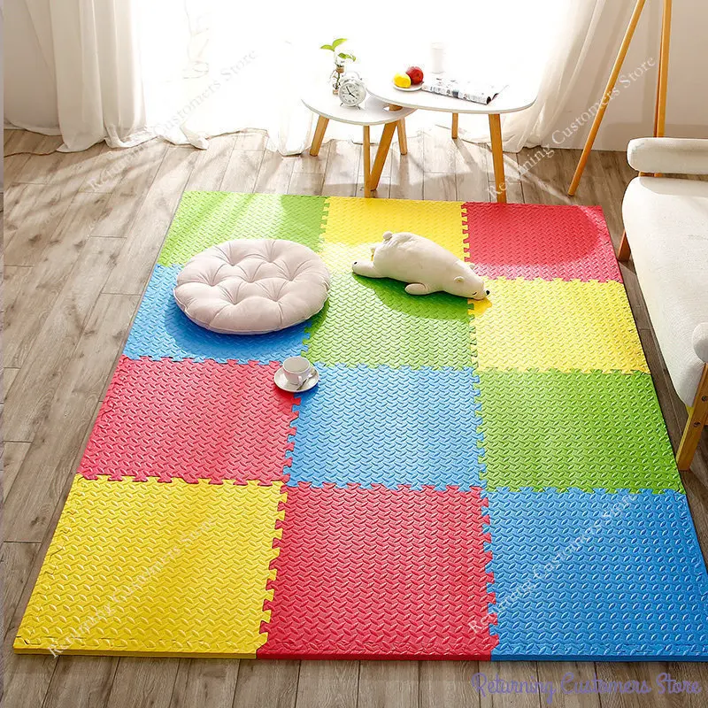 30*30cm Colorful EVA Foam Puzzle Mat for Baby Mattress Rug Children Room Activities Mat for Baby Blanket Educational Toys 12Pcs