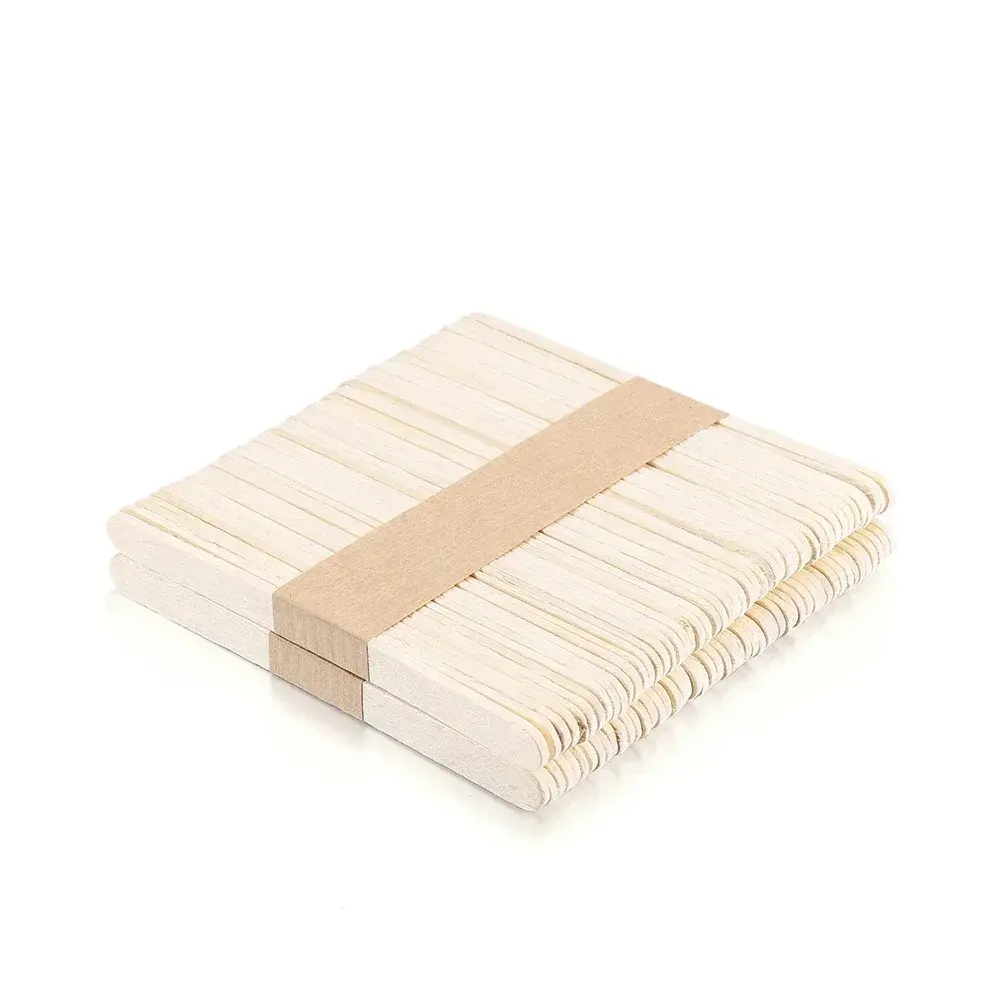 50/100/150Pcs Ice Cream Popsicle Sticks Natural Wooden Sticks Ice Cream Spoon Hand Crafts Art Ice Cream Lolly Cake Tools